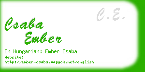 csaba ember business card